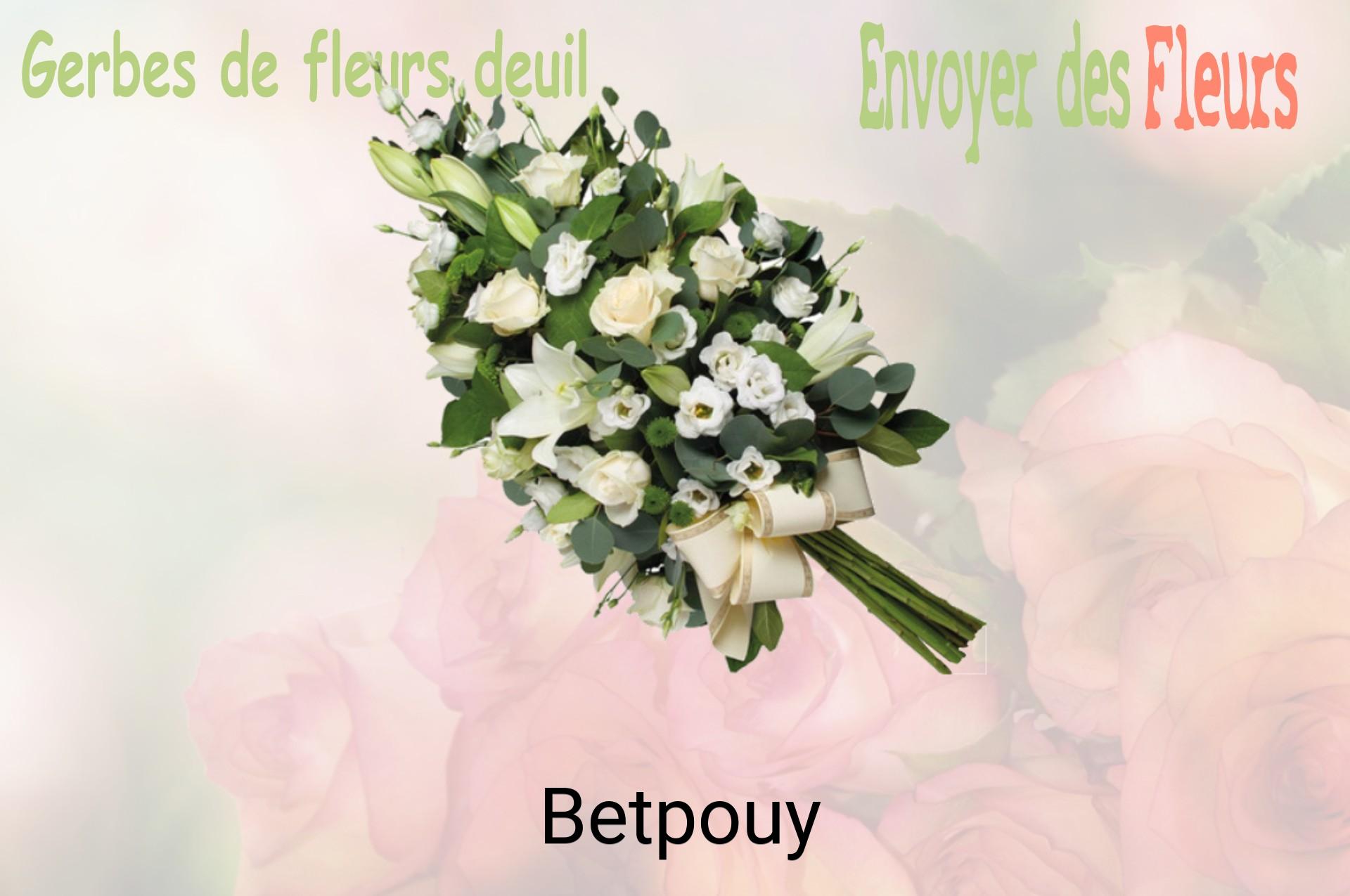 Gerbe de fleurs de deuil livrée à Betpouy
